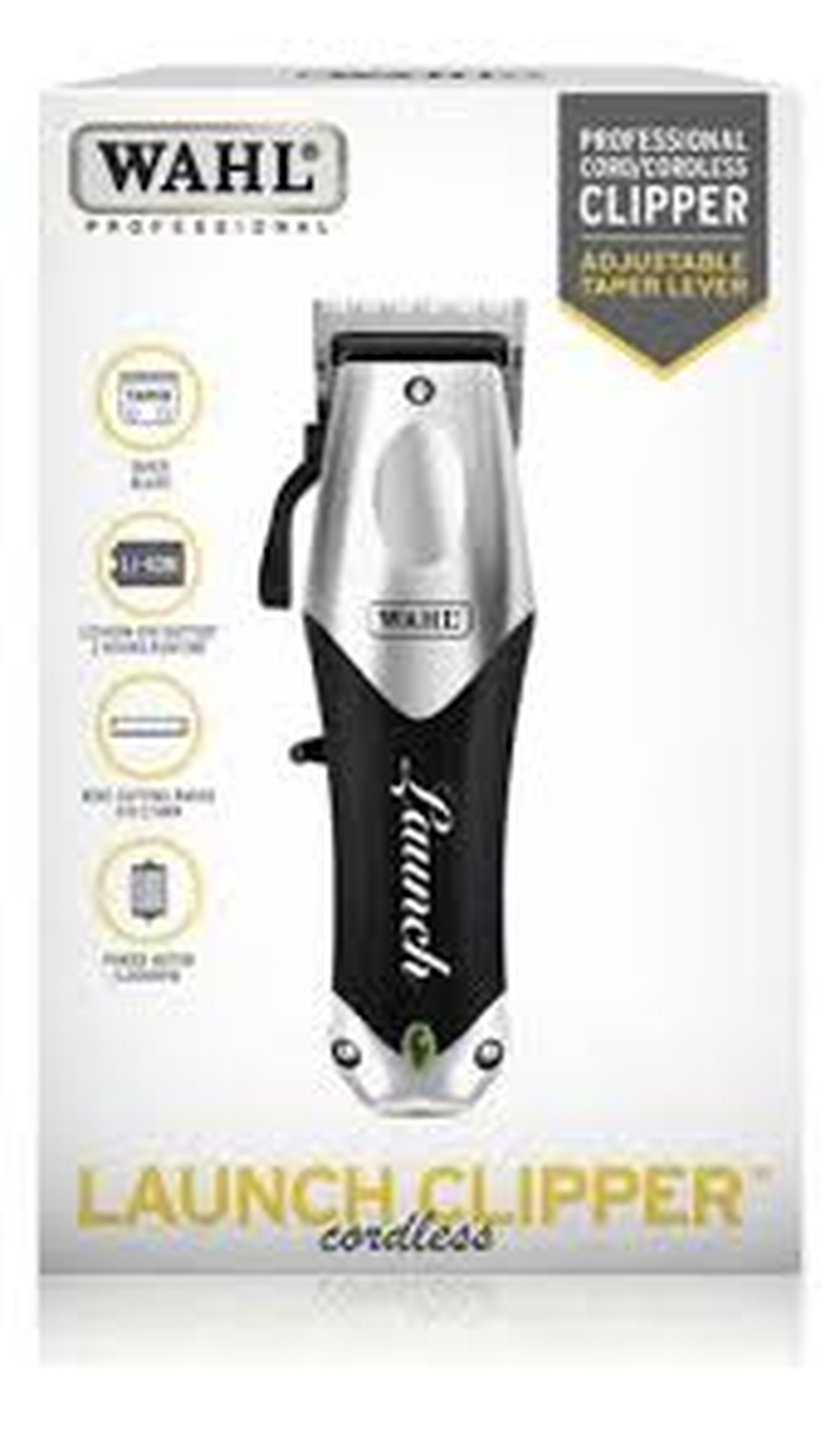 MAQUINA CORTADORA DE CABELLO WAHL 2240L-100 LAUNCH USO CON Y SIN CABLE CON 6 PEINES